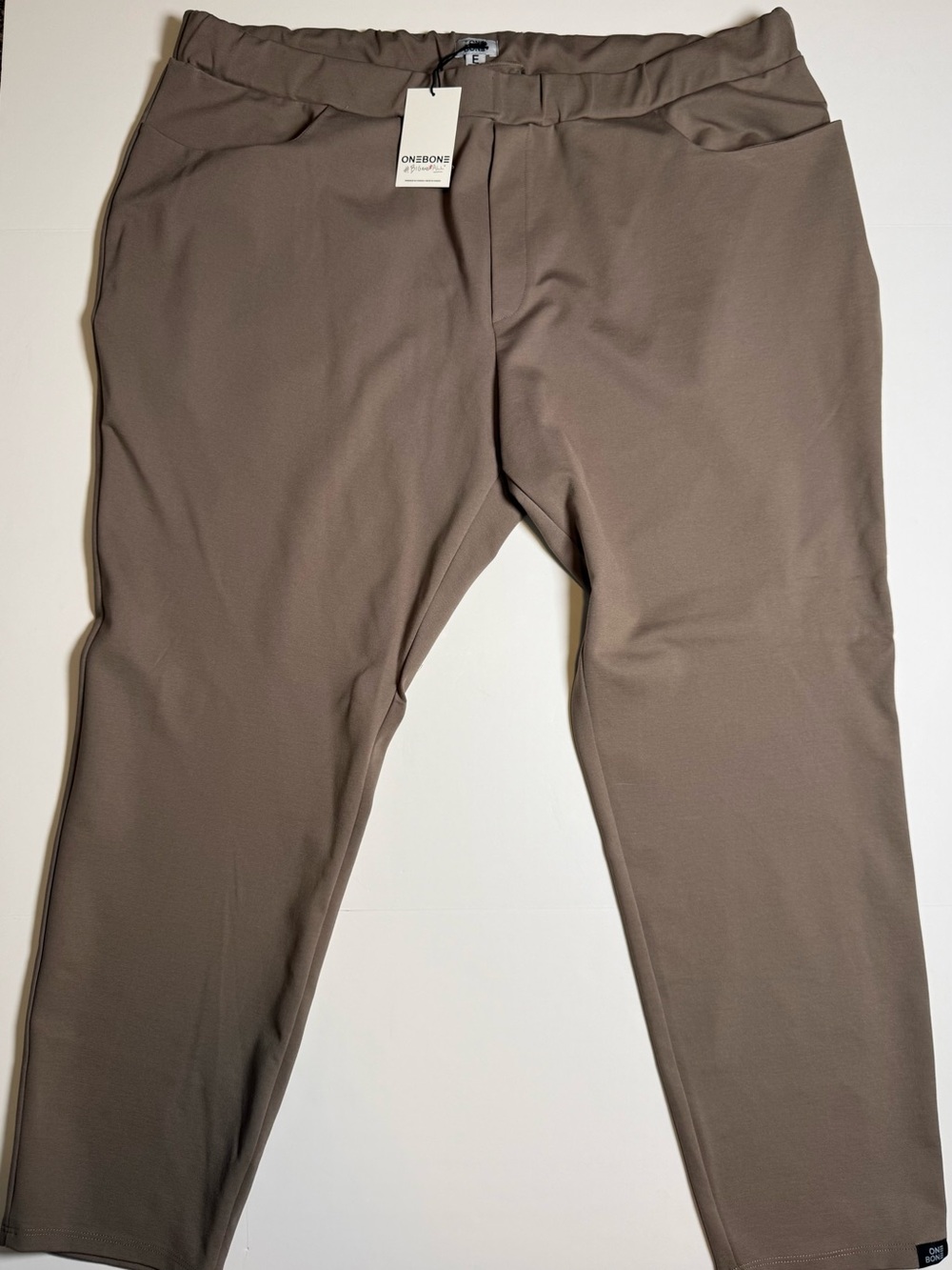 NWT ONEBONE Men’s Stretch Brown Chino Pants Size E (45”- 49” Waist) Smart Casual
